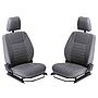 Front Outer Techno Seats (Pair) Complete with Runners Suitable for Defender Vehicles